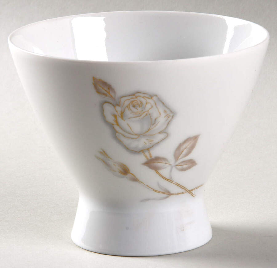 Classic Rose (White Rose, Brown Leaves) Sugar Bowl No Lid by Rosenthal - Continental-1