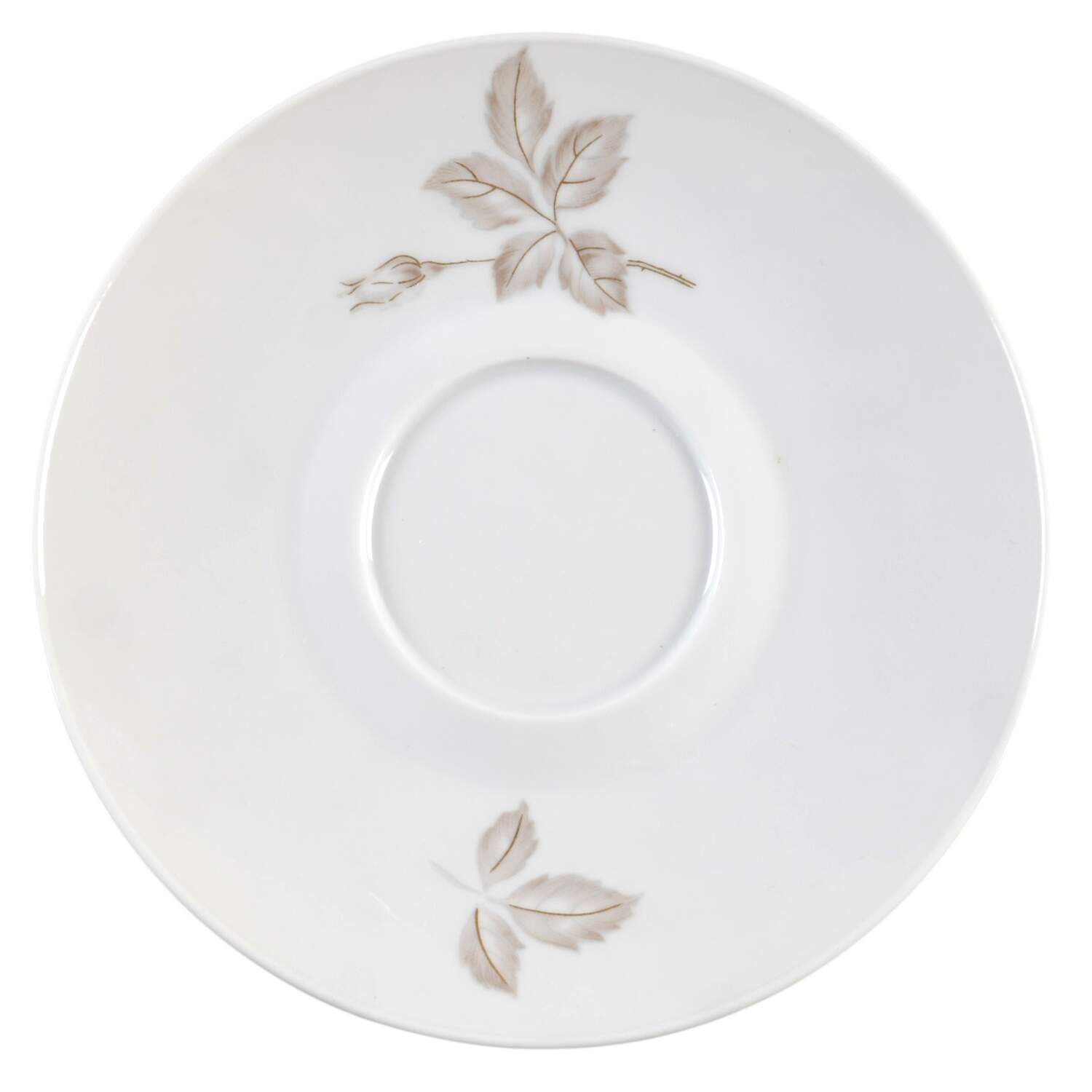 Classic Rose (White Rose, Brown Leaves) Saucer for Footed Cream Soup Bowl by Rosenthal - Continental-1