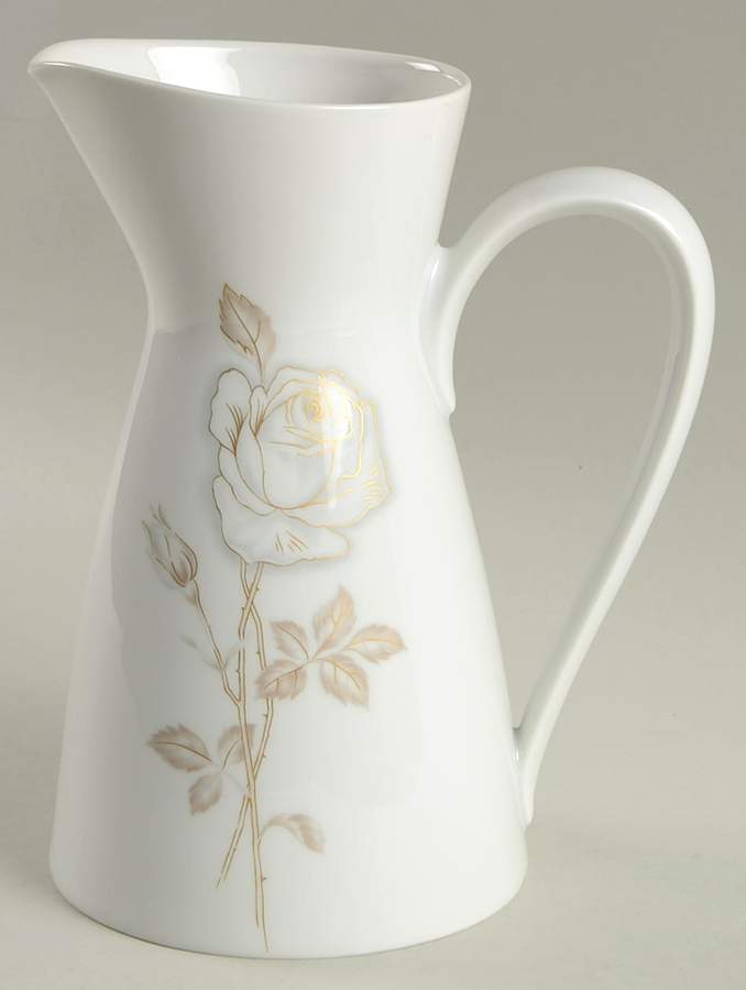 Classic Rose (White Rose, Brown Leaves) 24 Oz Pitcher by Rosenthal - Continental-1