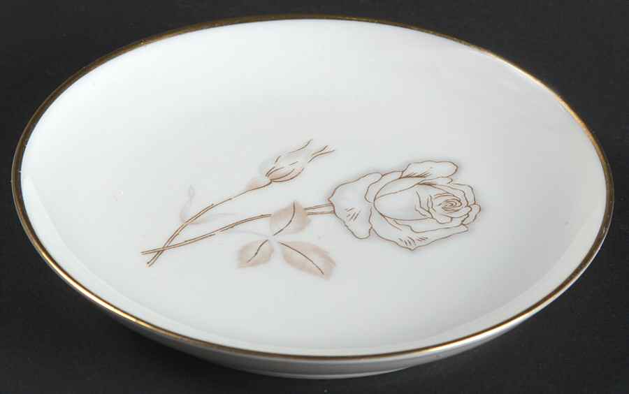 Classic Rose (White Rose, Brown Leaves) Coaster by Rosenthal - Continental-1