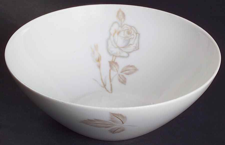 Classic Rose (White Rose, Brown Leaves) Individual Salad Bowl by Rosenthal - Continental-1