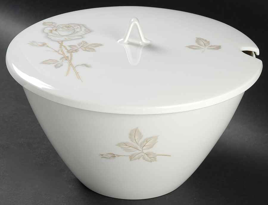 Classic Rose (White Rose, Brown Leaves) Tureen &  Lid by Rosenthal - Continental-1