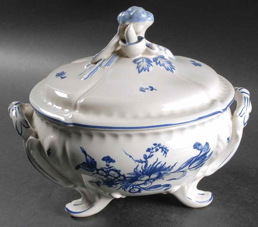 Cornflower Blue Round Covered Vegetable by Rosenthal - Continental-1