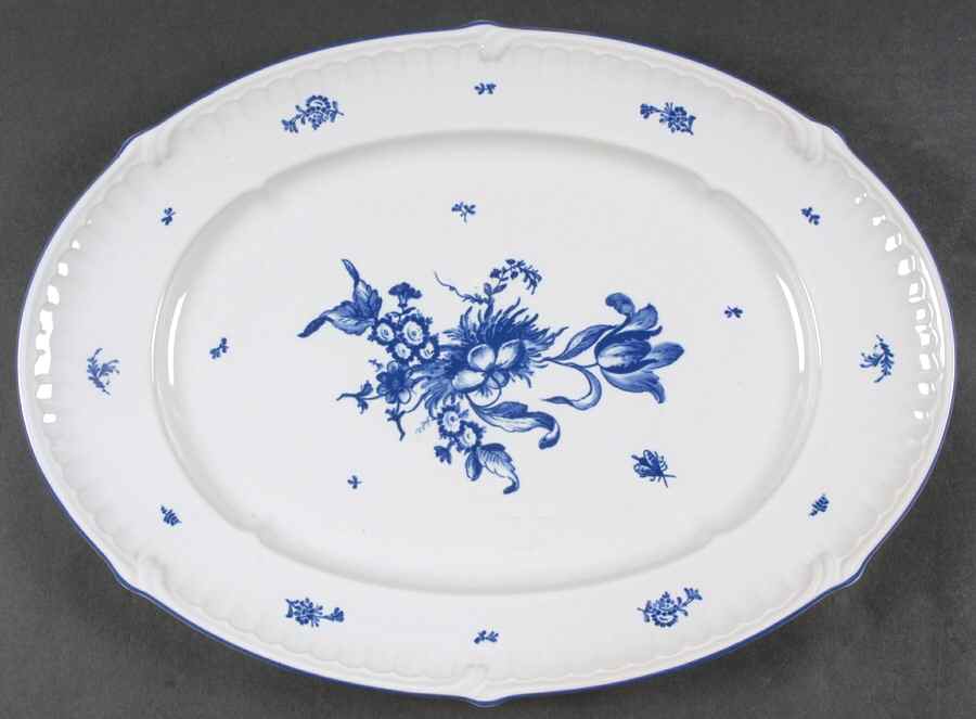 Cornflower Blue 15" Oval Serving Platter by Rosenthal - Continental-1