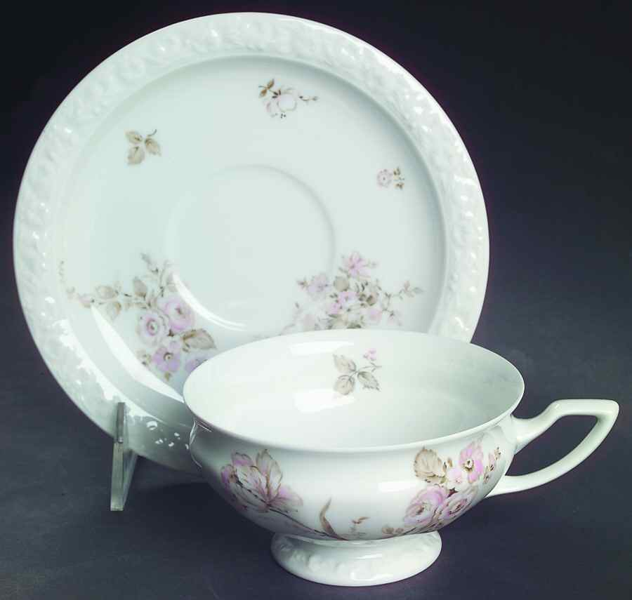 Colonial Garden Footed Cup & Saucer Set by Rosenthal - Continental-1