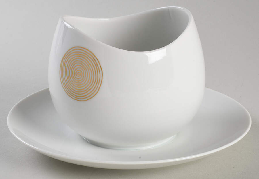 Coins Gravy Boat with Attached Underplate by Rosenthal - Continental-1