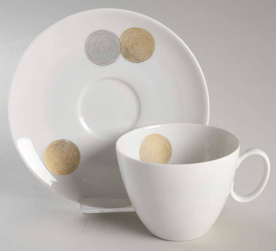 Coins Flat Cup & Saucer Set by Rosenthal - Continental-1