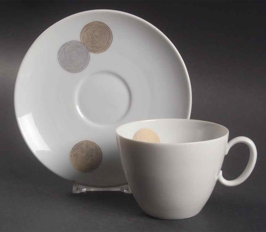 Coins Flat Cup & Saucer Set by Rosenthal - Continental-1