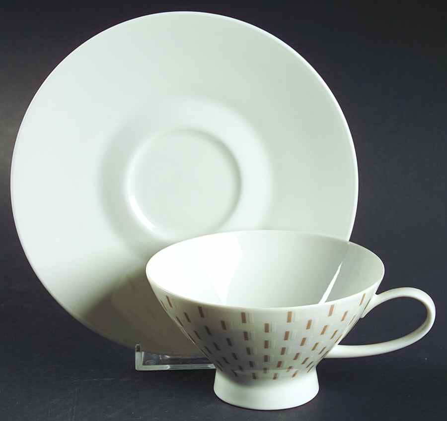 Colonnade Footed Cup & Saucer Set by Rosenthal - Continental-1