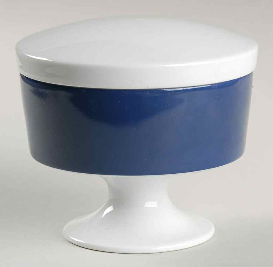 Composition Cobalt Blue Sugar Bowl & Lid by Rosenthal - Continental-1