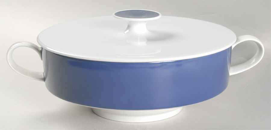 Composition Cobalt Blue Round Covered Vegetable by Rosenthal - Continental-1