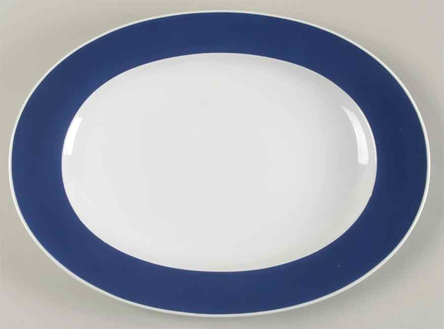 Composition Cobalt Blue 15" Oval Serving Platter by Rosenthal - Continental-1