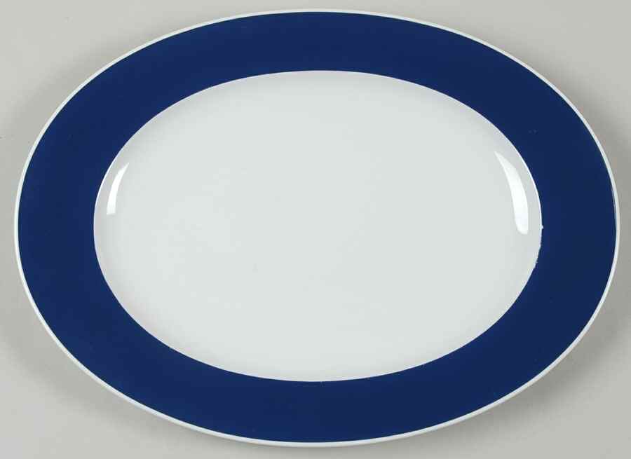 Composition Cobalt Blue 12" Oval Serving Platter by Rosenthal - Continental-1