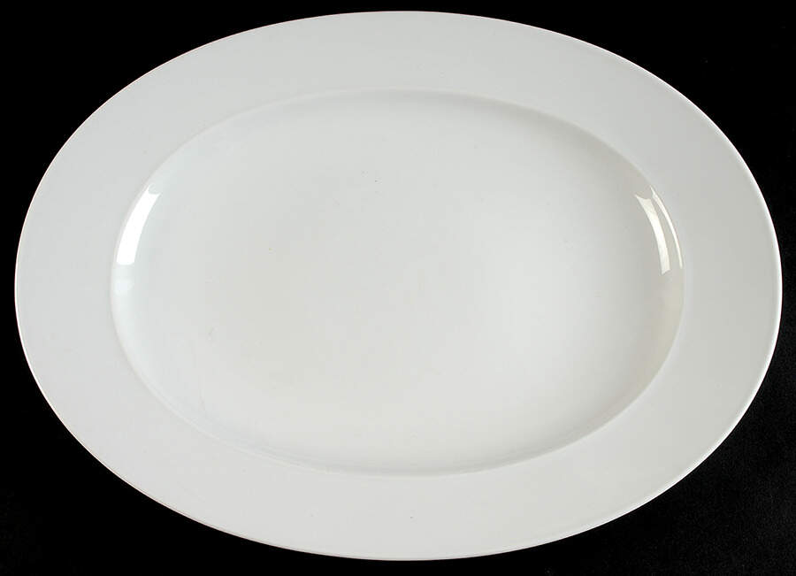 Composition White 15" Oval Serving Platter by Rosenthal - Continental-1
