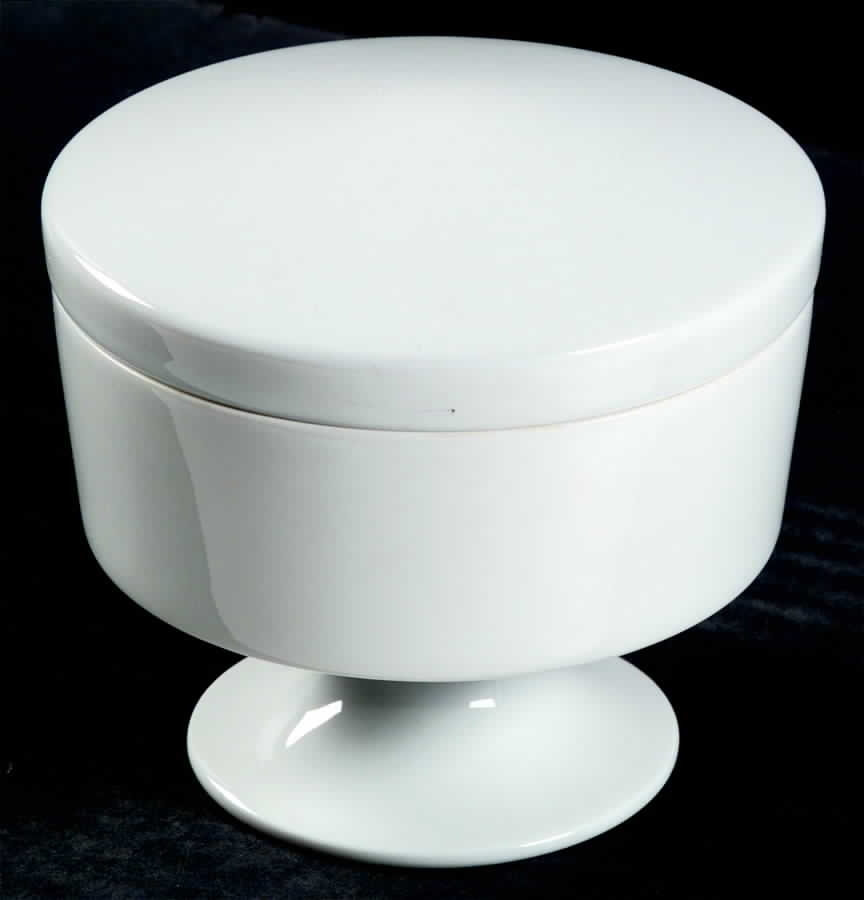 Composition White Sugar Bowl & Lid by Rosenthal - Continental-1