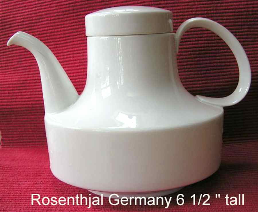 Composition White Teapot & Lid by Rosenthal - Continental-1