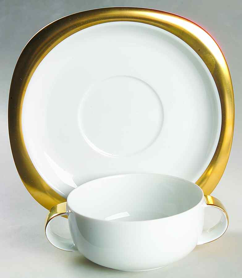 Concept 2 (Suomi) Flat Cream Soup Bowl & Saucer Set by Rosenthal - Continental-1