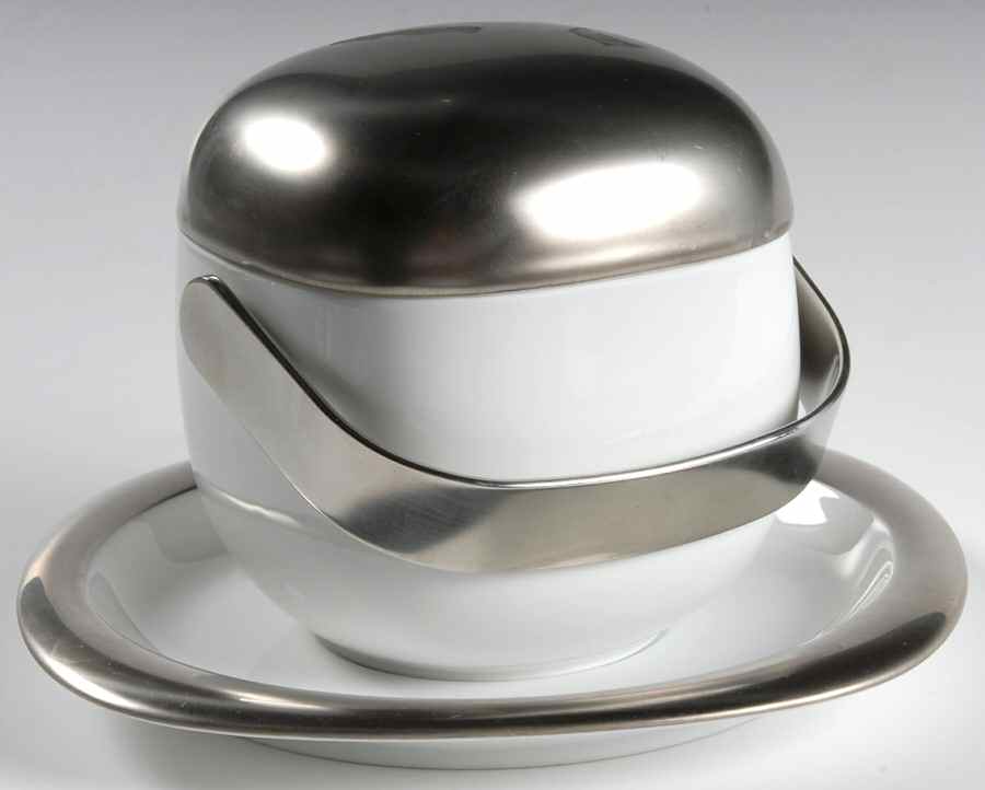 Concept 4 (Suomi) Round Gravy Boat & Lid with Underlate by Rosenthal - Continental-1