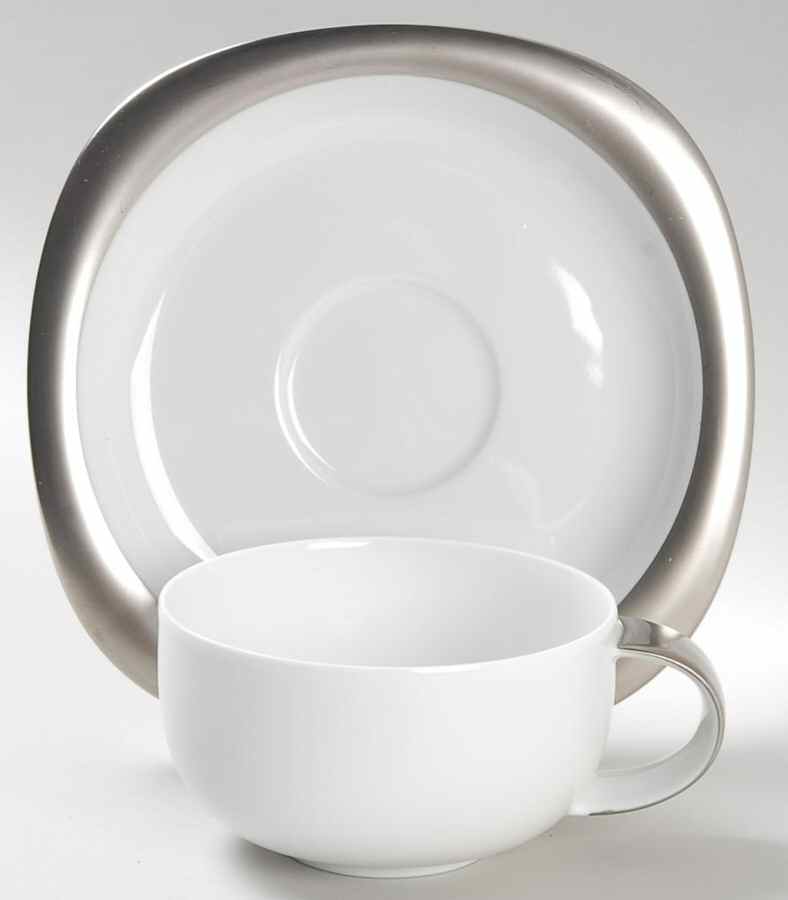 Concept 4 (Suomi) Flat Cup & Saucer Set by Rosenthal - Continental-1