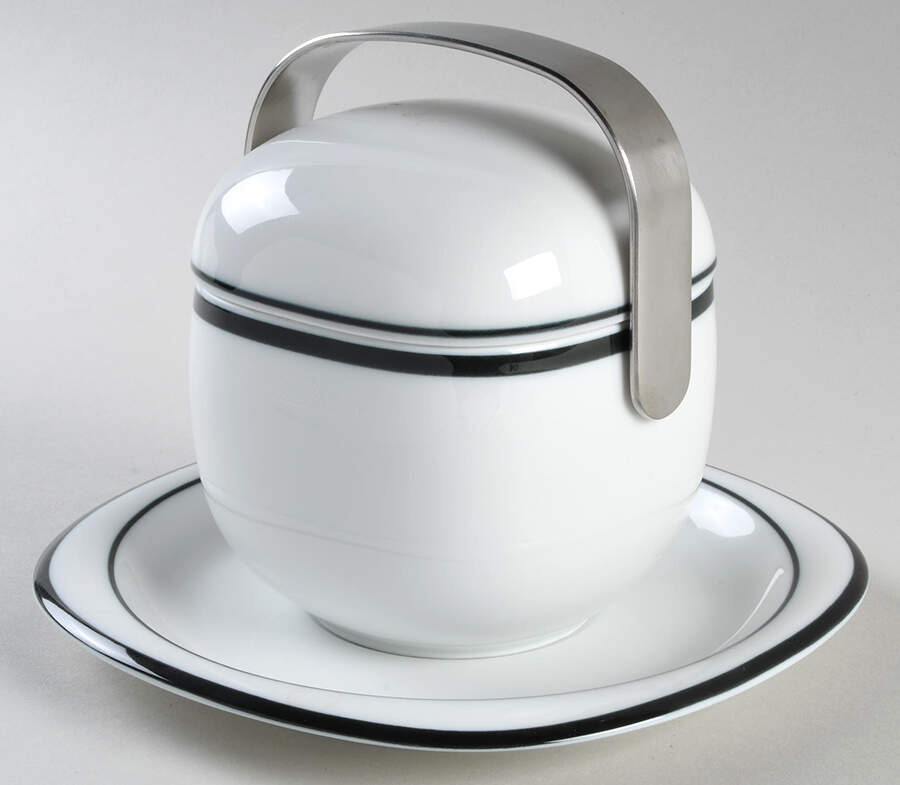 Concept 5 Anthracite Black (Suomi) Sauce Boat & Lid with Underplate by Rosenthal - Continental-1