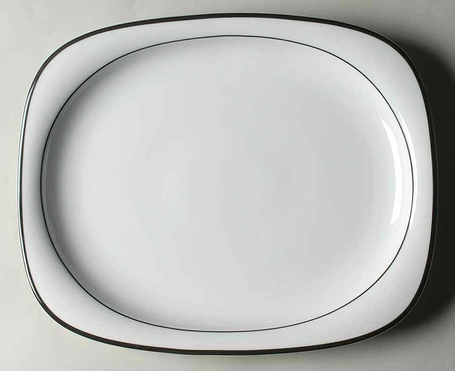 Concept 5 Anthracite Black (Suomi) 15" Oval Serving Platter by Rosenthal - Continental-1