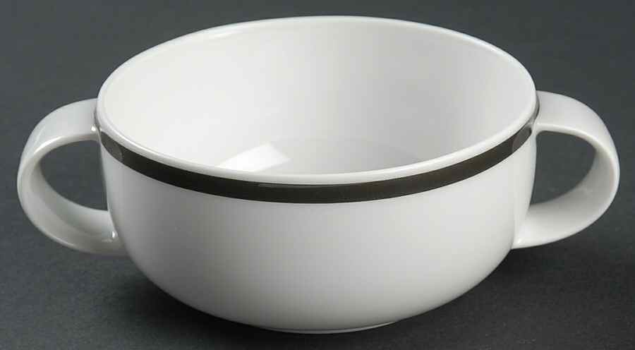 Concept 5 Anthracite Black (Suomi) Flat Cream Soup Bowl by Rosenthal - Continental-1