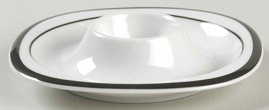 Concept 5 Anthracite Black (Suomi) Egg Cup with Attached Underplate by Rosenthal - Continental-1