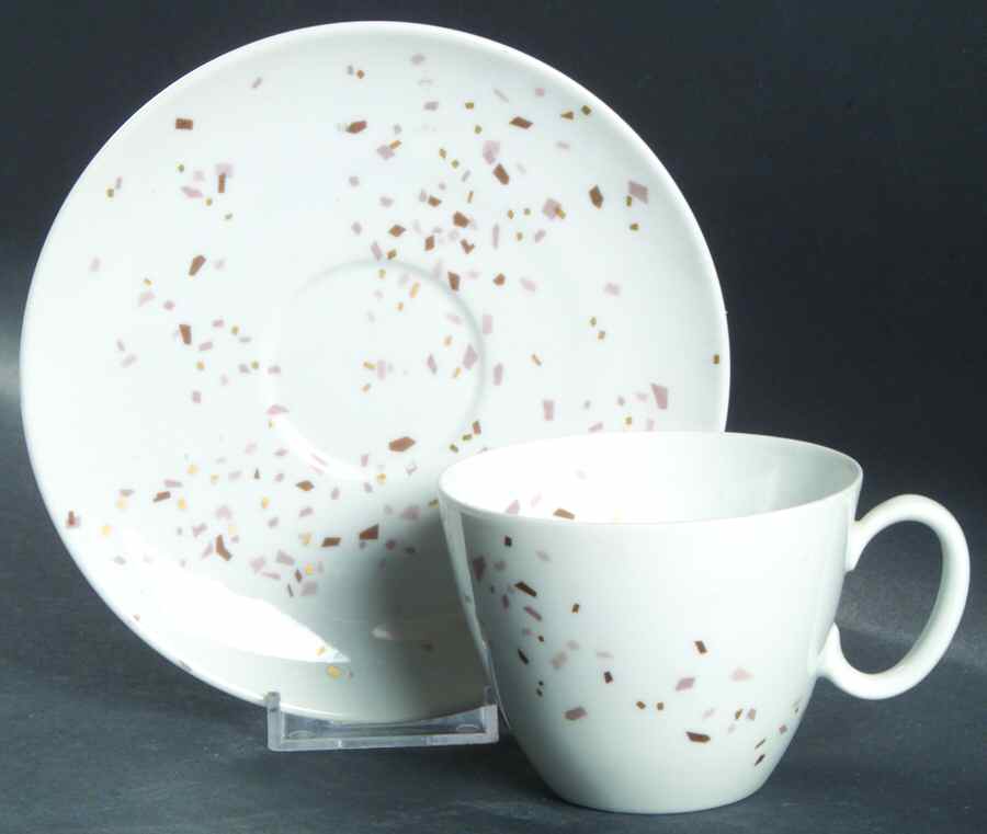 Confetti Flat Cup & Saucer Set by Rosenthal - Continental-1