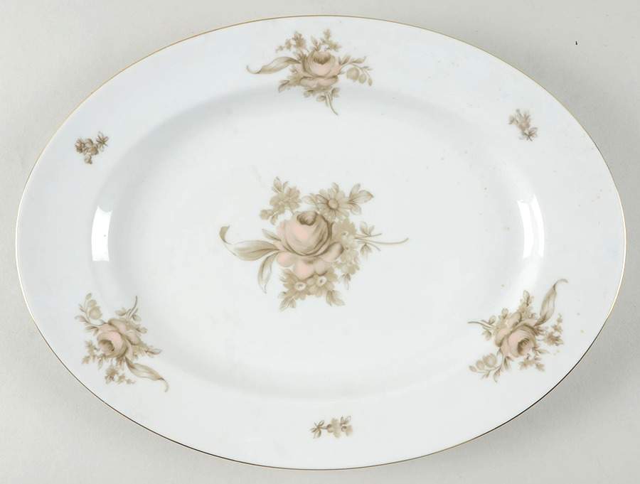 Colonial Rose 12" Oval Serving Platter by Rosenthal - Continental-1