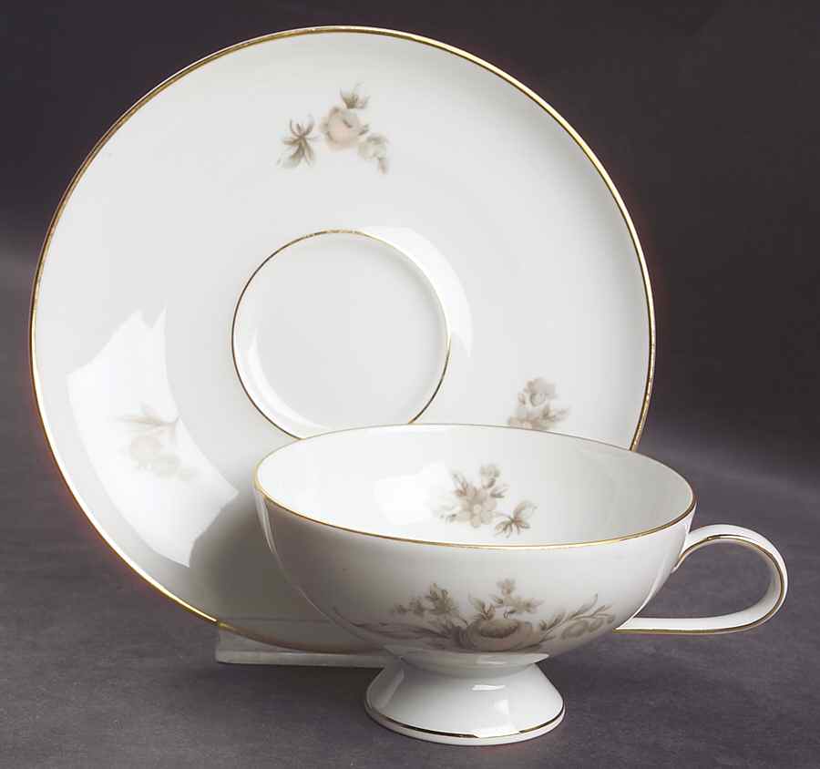Colonial Rose Footed Cup & Saucer Set by Rosenthal - Continental-1