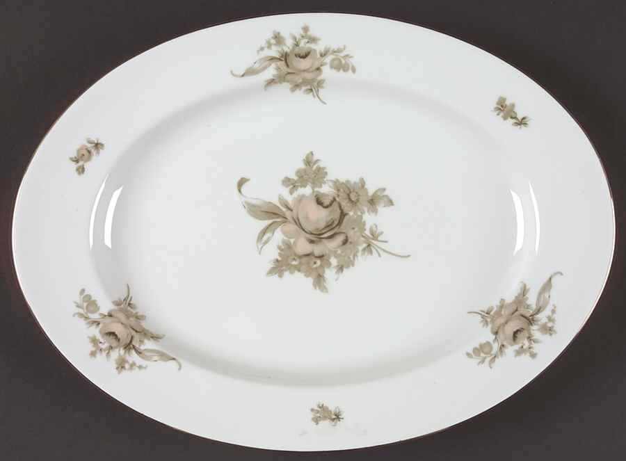 Colonial Rose 12" Oval Serving Platter by Rosenthal - Continental-1