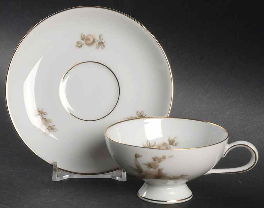 Colonial Rose Footed Demitasse Cup & Saucer Set by Rosenthal - Continental-1