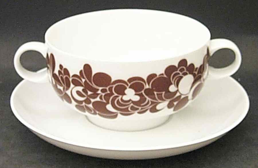 Cordial Footed Cream Soup Bowl & Saucer Set by Rosenthal - Continental-1