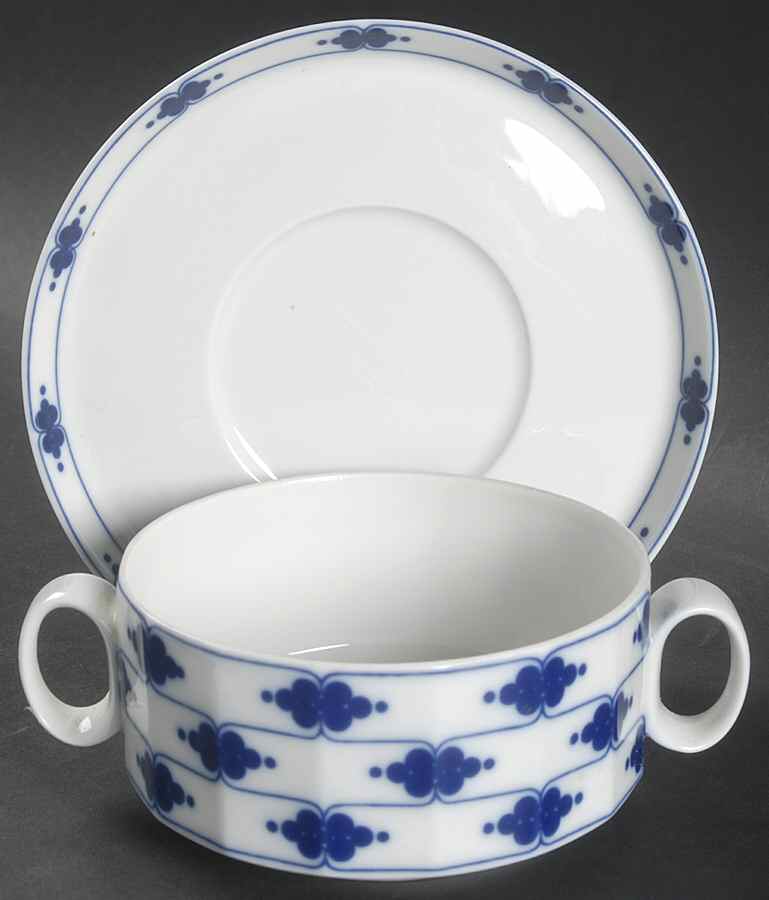 Corinth Flat Cream Soup Bowl & Saucer Set by Rosenthal - Continental-1