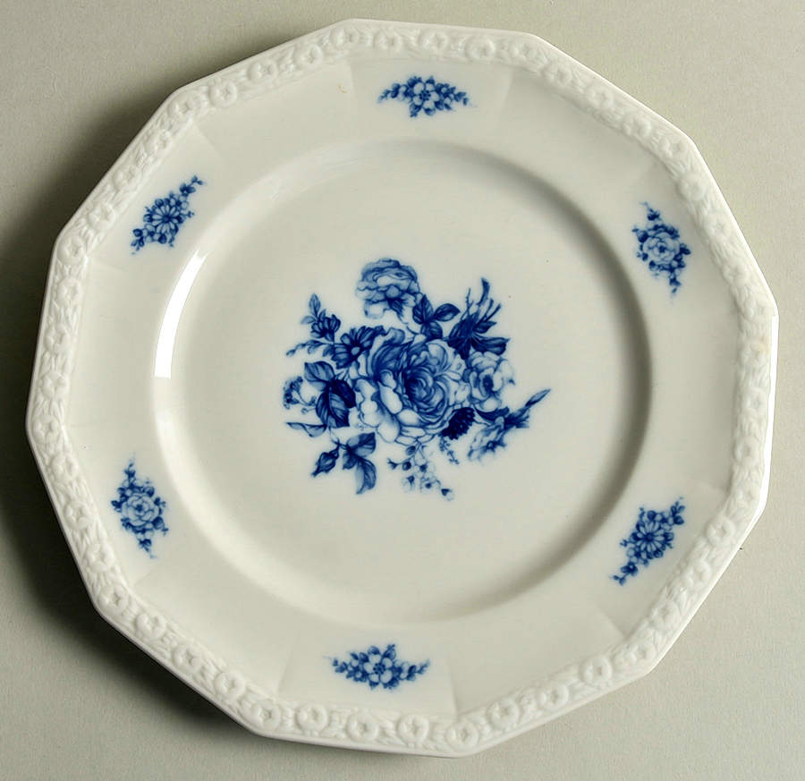 Cobalt Rose Luncheon Plate by Rosenthal - Continental-1