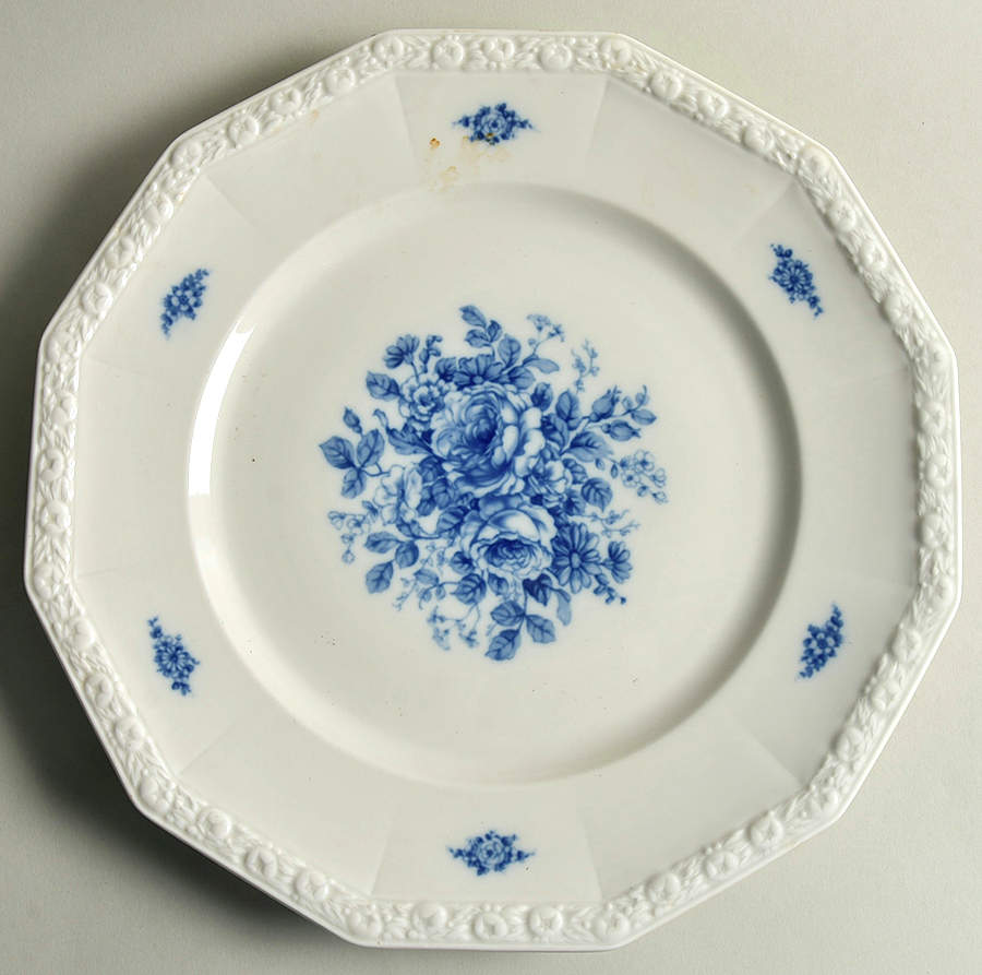 Cobalt Rose 12" Chop Plate (Round Platter) by Rosenthal - Continental-1