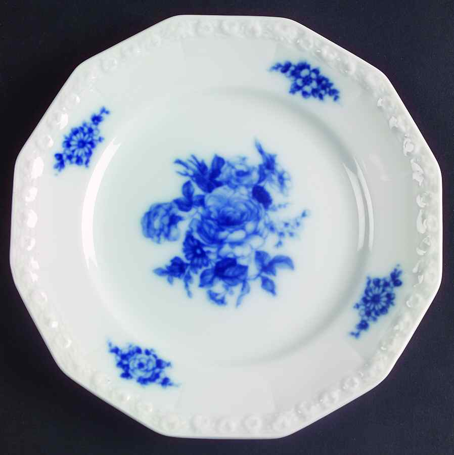 Cobalt Rose Bread & Butter Plate by Rosenthal - Continental-1