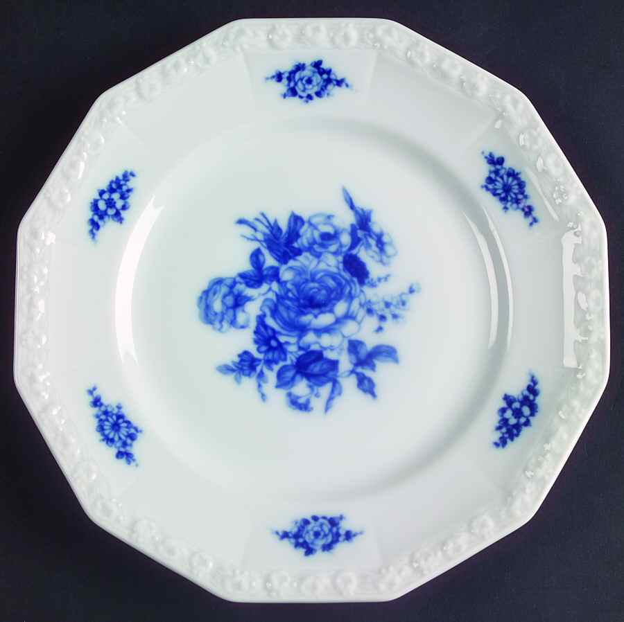 Cobalt Rose Salad Plate by Rosenthal - Continental-1