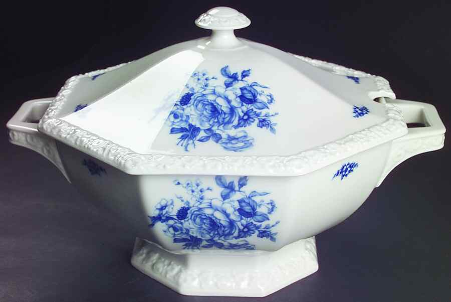 Cobalt Rose Tureen &  Lid by Rosenthal - Continental-1
