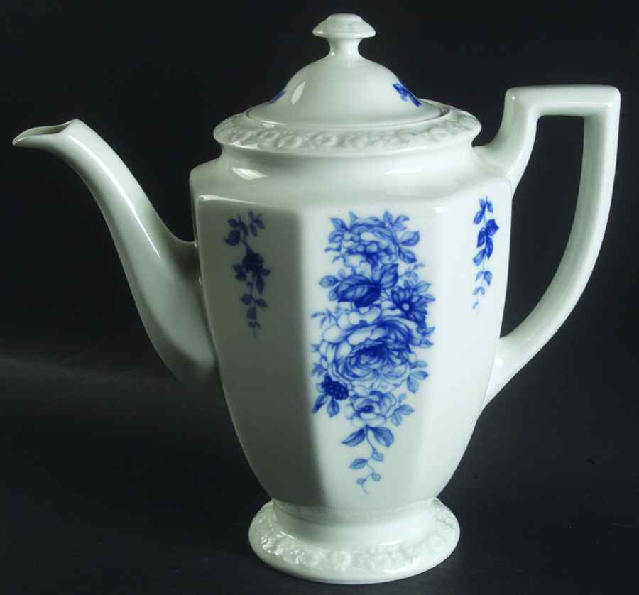 Cobalt Rose Coffee Pot & Lid by Rosenthal - Continental-1