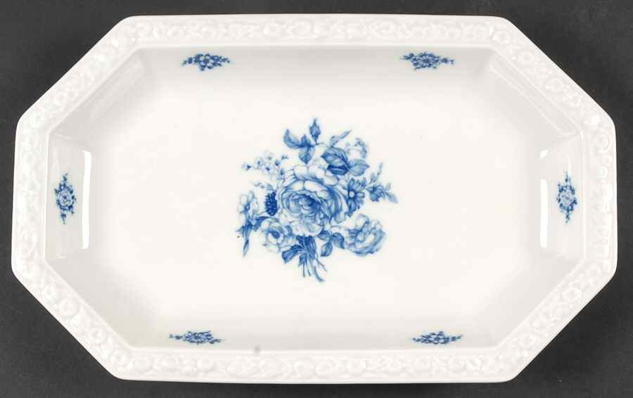 Cobalt Rose 13" Oval Serving Platter by Rosenthal - Continental-1