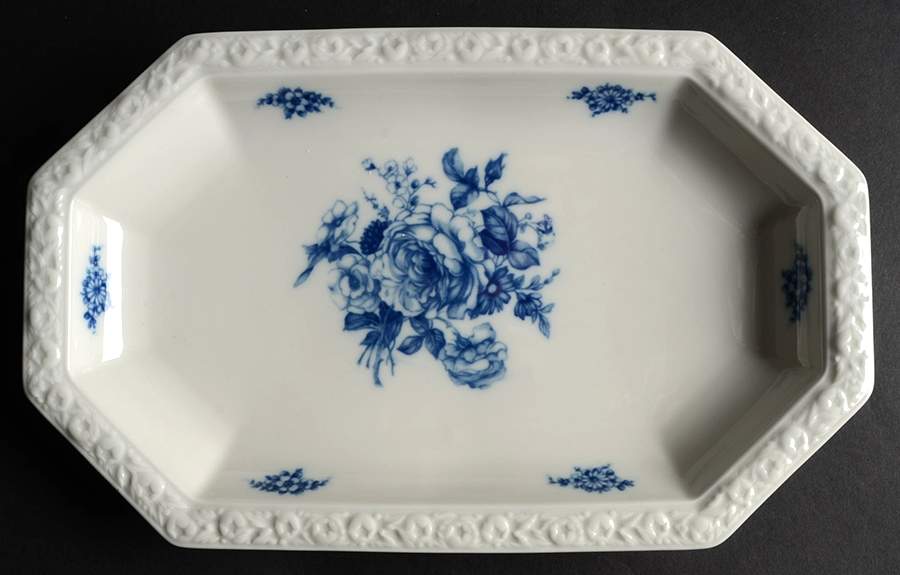 Cobalt Rose 11" Oval Serving Platter by Rosenthal - Continental-1