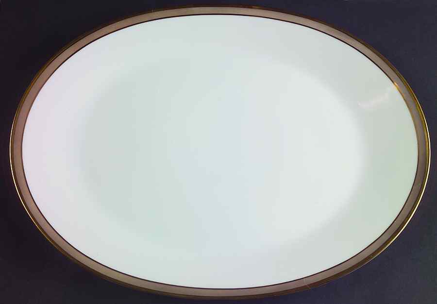 Corona Taupe 13" Oval Serving Platter by Rosenthal - Continental-1