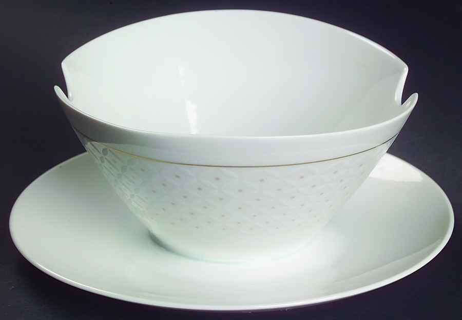 Crown Jewel Gravy Boat with Attached Underplate by Rosenthal - Continental-1