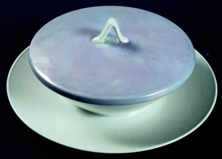 Crystalline Blue Round Covered Butter by Rosenthal - Continental-1