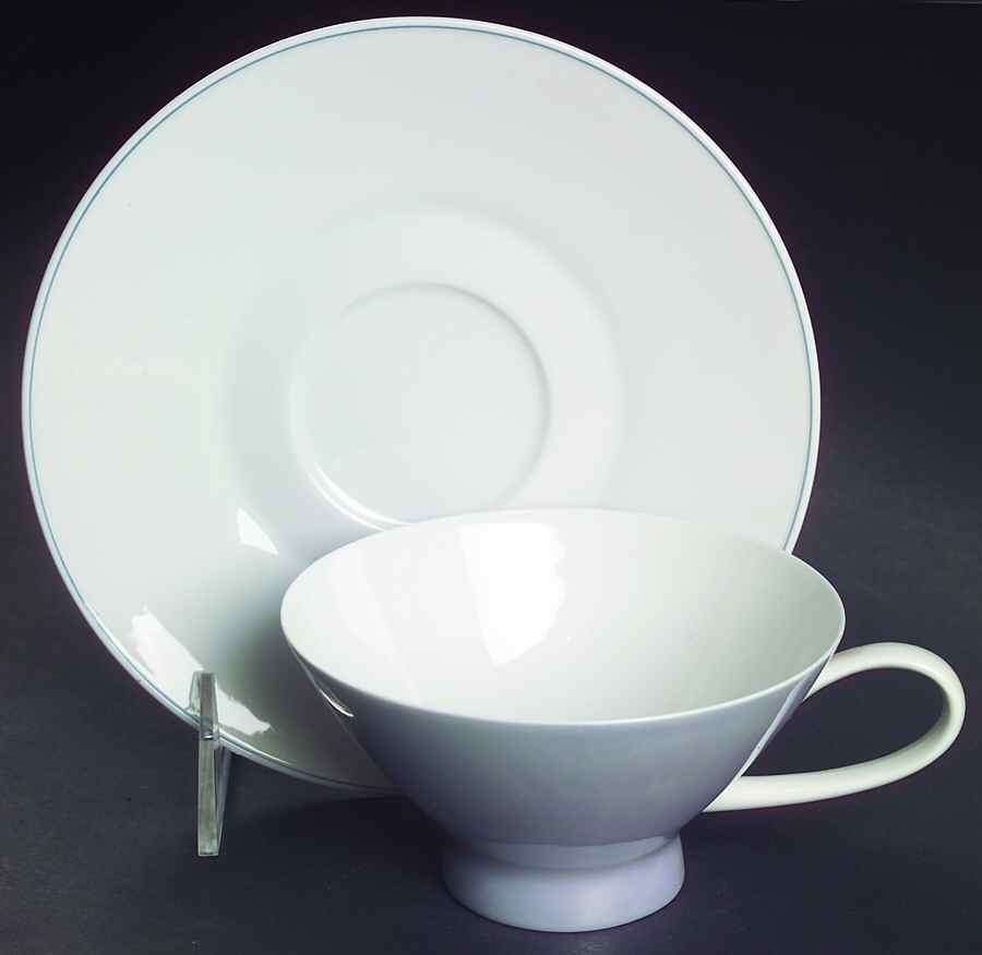 Crystalline Blue Footed Cup & Saucer Set by Rosenthal - Continental-1