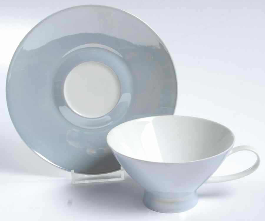 Crystalline Blue Footed Cup & Saucer Set by Rosenthal - Continental-1