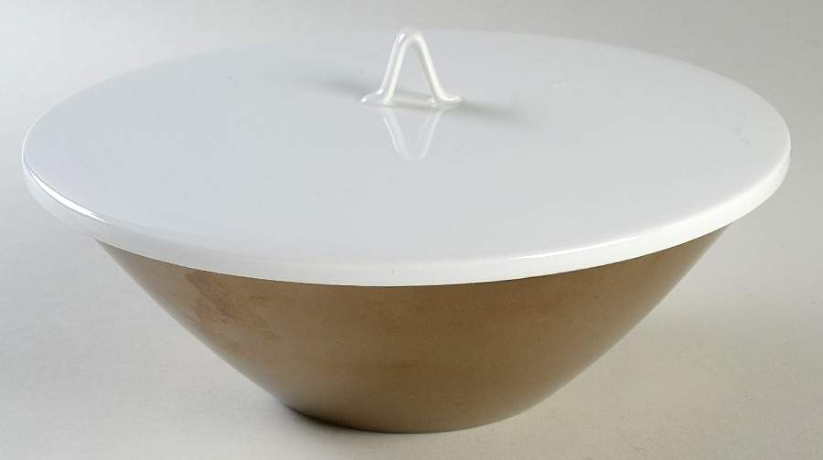 Crystalline Taupe Round Covered Vegetable-Uses RV9 as Base+CVLRV9 by Rosenthal - Continental-1
