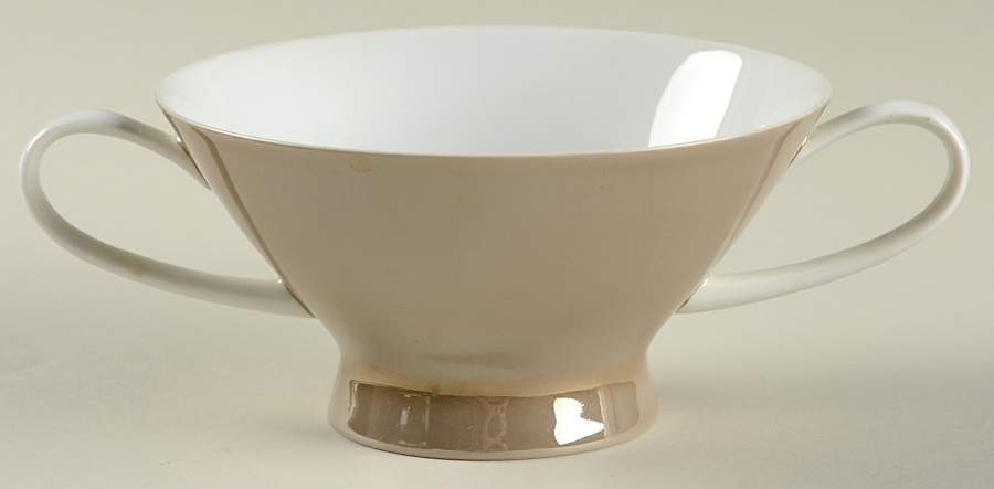 Crystalline Taupe Footed Cream Soup Bowl by Rosenthal - Continental-1