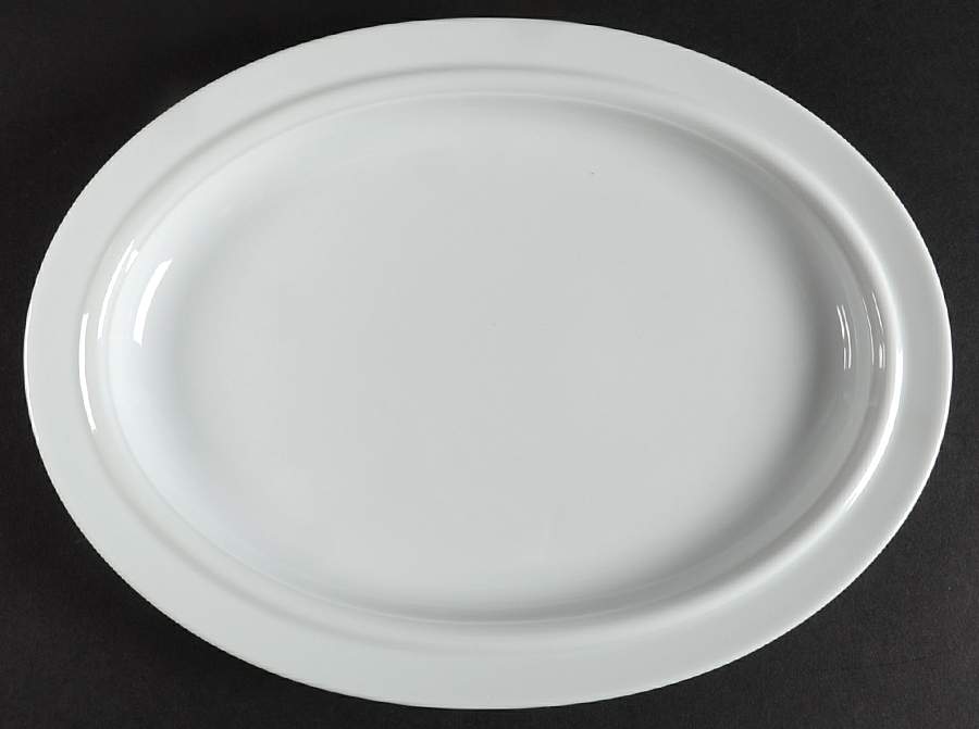 Cupola White 11" Oval Serving Platter by Rosenthal - Continental-1